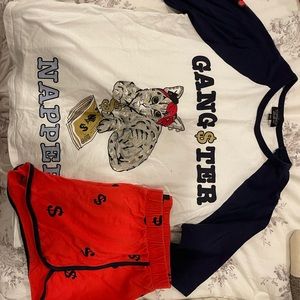 Topshop Gangster Napper Pajama Set